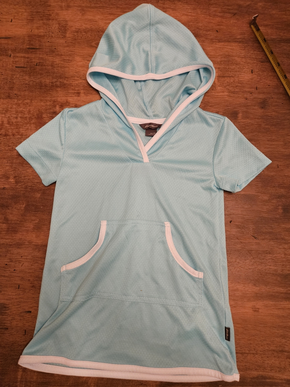 Eddie Bauer Light Blue Sea Sky Coverup with White Trim